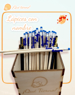 LÁPICES CON NOMBRE GRABADO Y EN RELIEVE QUE TIERNO LAS PALMAS CANARIAS PERSONALIZADO