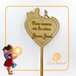 TOPPER PARA TARTA COMUNIÓN BAUTIZO BODA MADERA QUETIERNO FELICIDADES TARTA LAS PALMAS CANARIAS