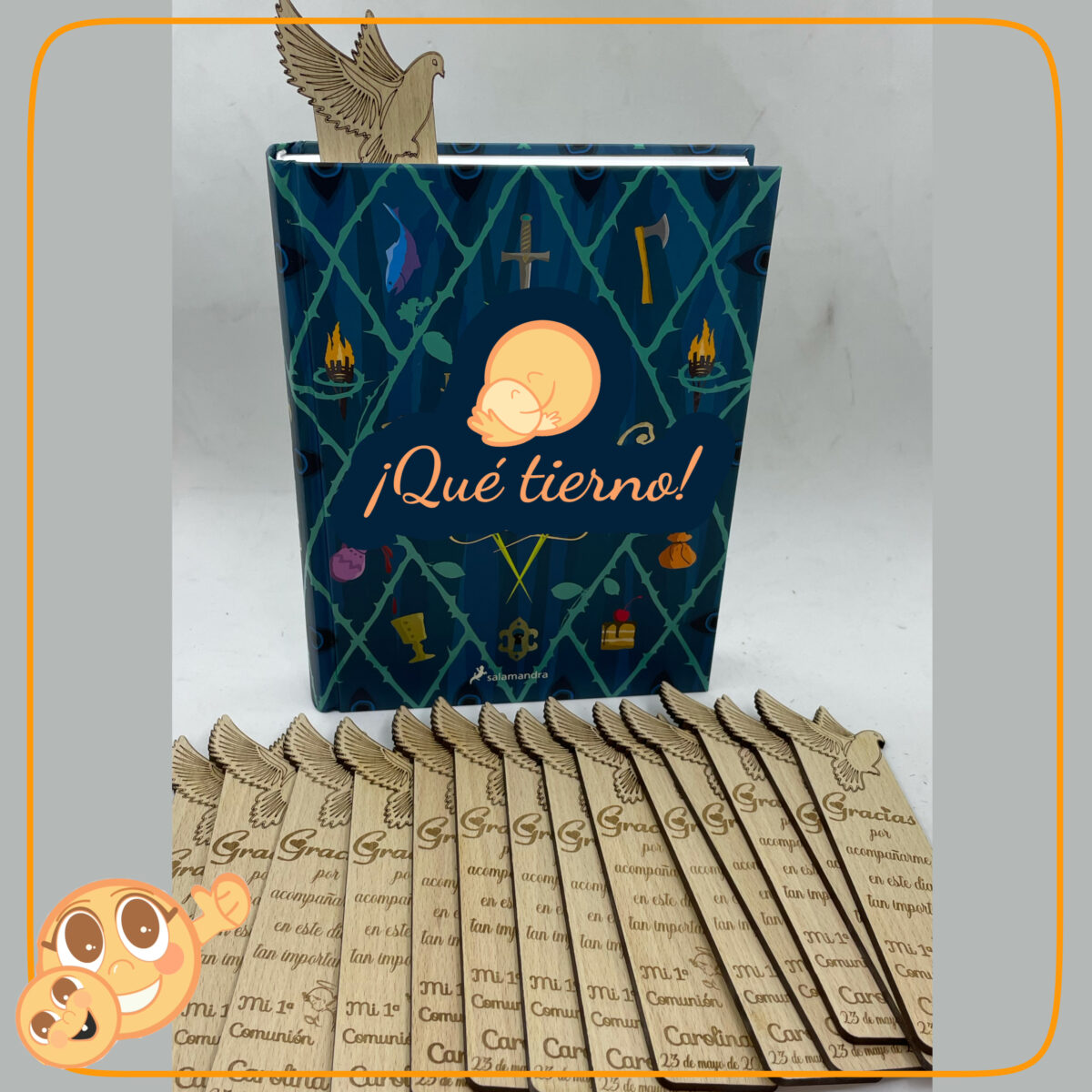 QUE TIERNO MARCAPÁGINA MADERA