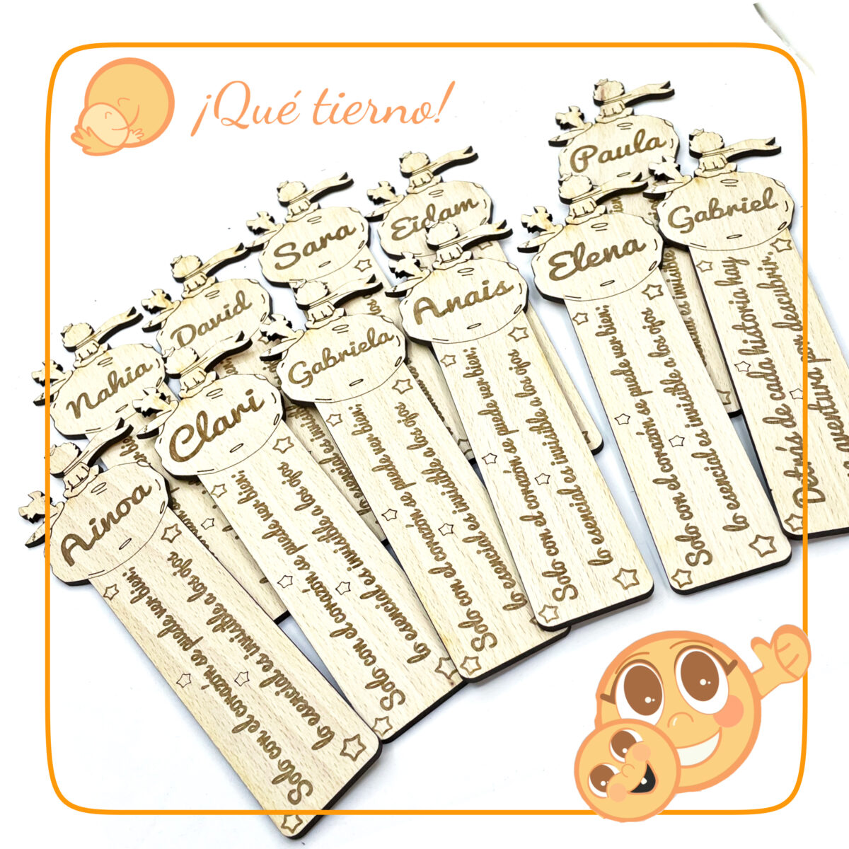 QUE TIERNO MARCAPÁGINA MADERA