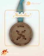 MEDALLAS QUE TIERNO LAS PALMAS COLEGIO FIN DE CURSO MADERA PERSONALIZADO GRABADO LASER COLOR CANARIAS