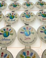 MEDALLAS QUE TIERNO LAS PALMAS COLEGIO FIN DE CURSO MADERA PERSONALIZADO GRABADO LASER COLOR CANARIAS