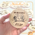 MEDALLAS QUE TIERNO LAS PALMAS COLEGIO FIN DE CURSO MADERA PERSONALIZADO GRABADO LASER COLOR CANARIAS