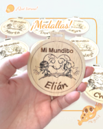 MEDALLAS QUE TIERNO LAS PALMAS COLEGIO FIN DE CURSO MADERA PERSONALIZADO GRABADO LASER COLOR CANARIAS