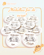 MEDALLAS QUE TIERNO LAS PALMAS COLEGIO FIN DE CURSO MADERA PERSONALIZADO GRABADO LASER COLOR CANARIAS