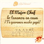 QUE TIERNO LAS PALMAS CANARIAS TABLA DE COCINA PERSONALIZADA MADERA