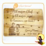 QUE TIERNO LAS PALMAS CANARIAS TABLA DE COCINA PERSONALIZADA MADERA
