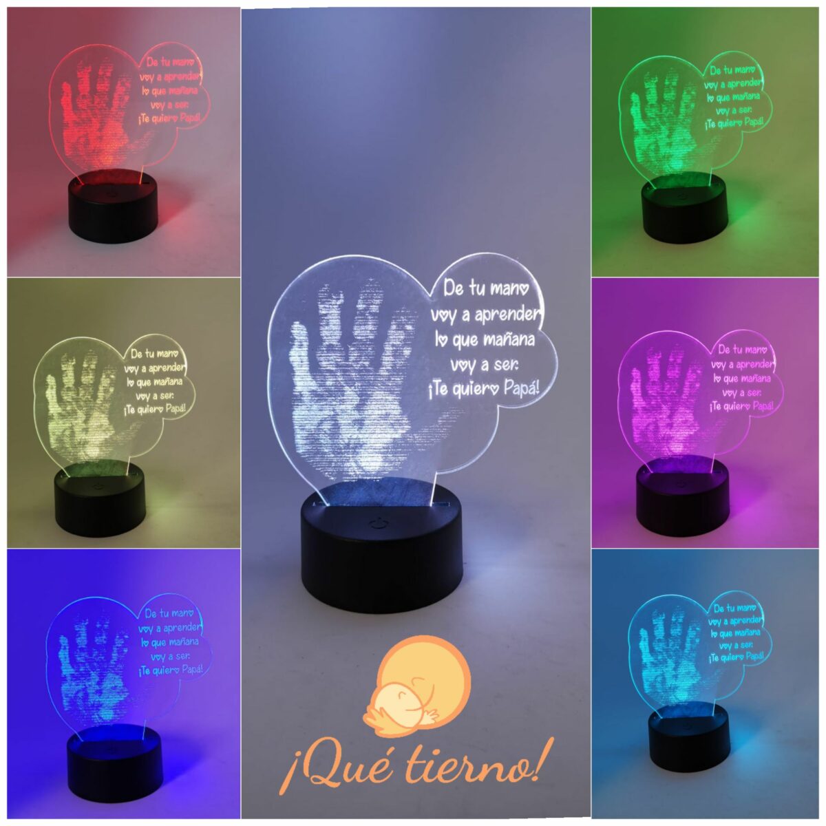 Lámpara personalizada con luz led ¡Qué Tierno!