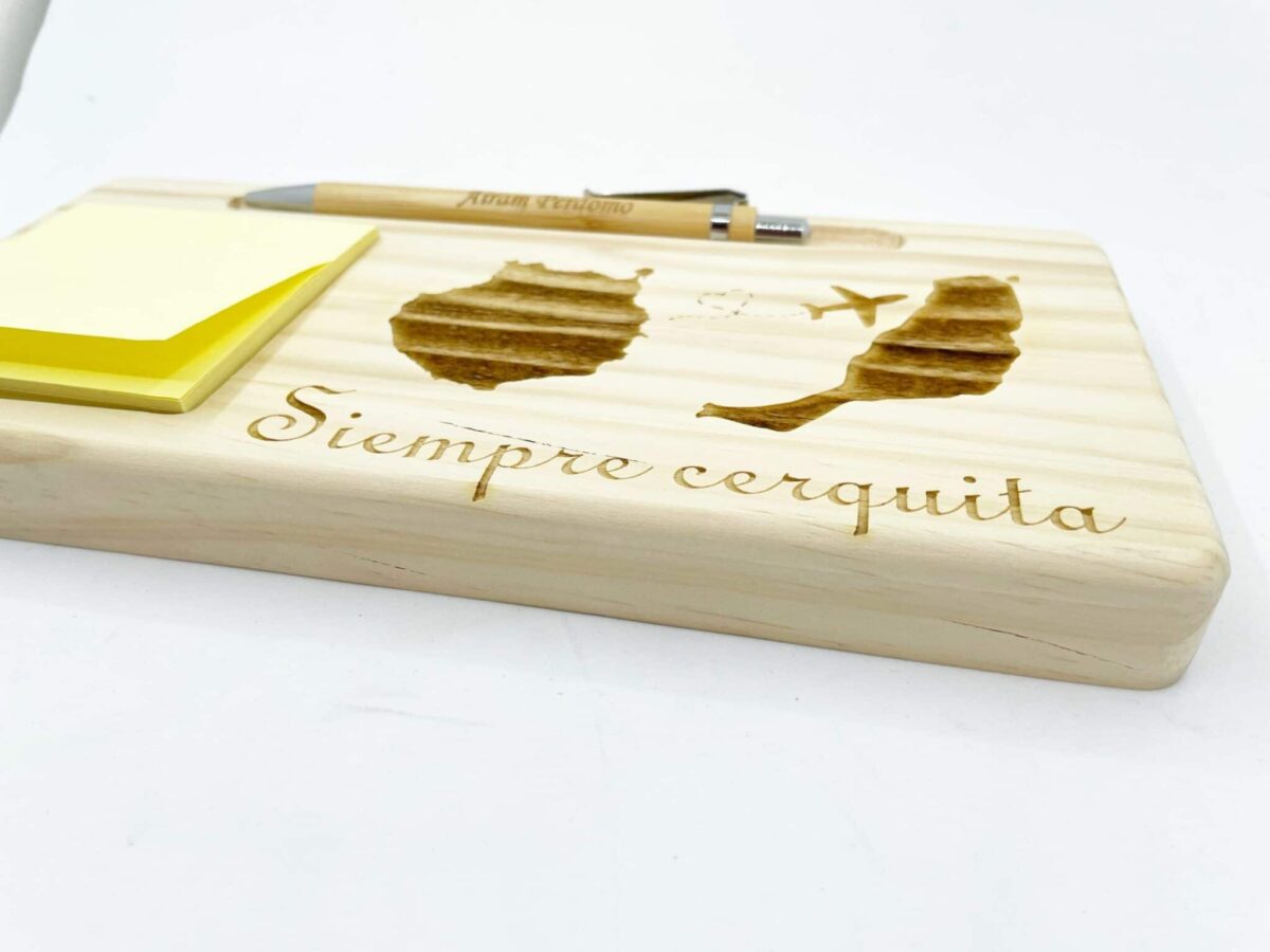 Portaposit y bolígrafo de bambú - Imagen 8