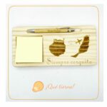 Portaposit y bolígrafo de bambú - Imagen 6