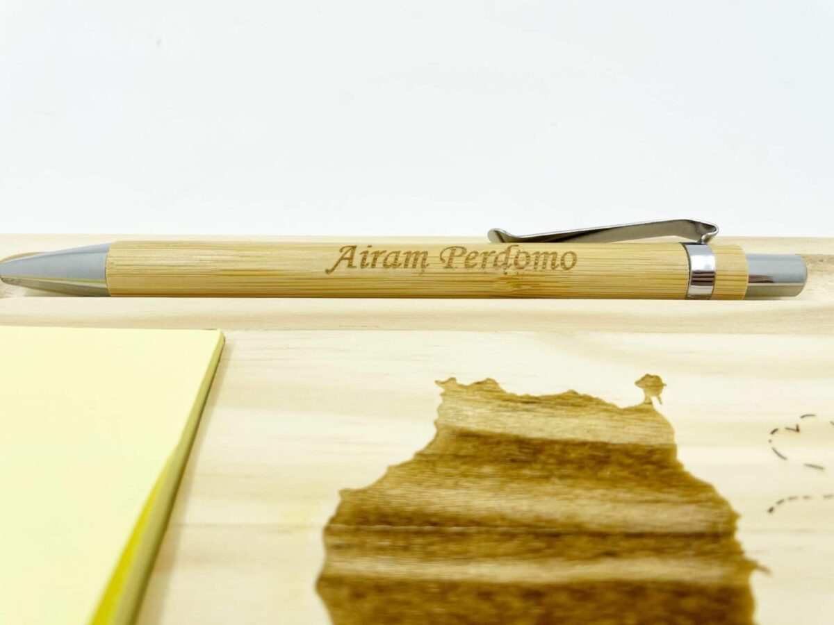 Portaposit y bolígrafo de bambú - Imagen 7