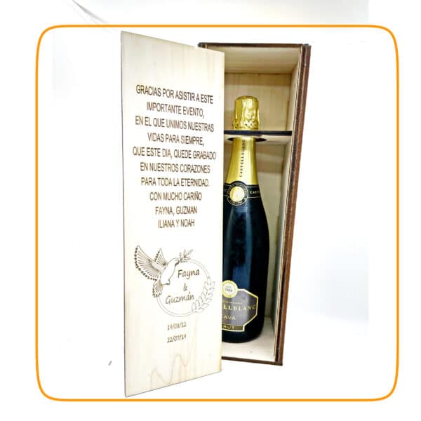 QUE TIERNO LAS PALMAS CANARIAS CAJA DE VINO DE MADERA (1)