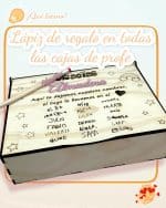 CAJA PROFE MÁS BOLIGRAFO QUE TIERNO CANARIAS LAS PALMAS PEROSNALIZADO MADERA BONITO ROSA