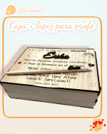 CAJA PROFE MÁS BOLIGRAFO QUE TIERNO CANARIAS LAS PALMAS PEROSNALIZADO MADERA BONITO