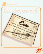 CAJA PROFE MÁS BOLIGRAFO QUE TIERNO CANARIAS LAS PALMAS PEROSNALIZADO MADERA BONITO