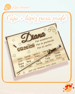 CAJA PROFE MÁS BOLIGRAFO QUE TIERNO CANARIAS LAS PALMAS PEROSNALIZADO MADERA BONITO