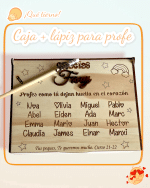 CAJA PROFE MÁS BOLIGRAFO QUE TIERNO CANARIAS LAS PALMAS PEROSNALIZADO MADERA BONITO