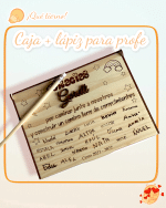 CAJA PROFE MÁS BOLIGRAFO QUE TIERNO CANARIAS LAS PALMAS PEROSNALIZADO MADERA BONITO