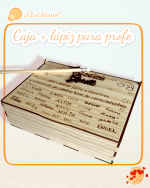 CAJA PROFE MÁS BOLIGRAFO QUE TIERNO CANARIAS LAS PALMAS PEROSNALIZADO MADERA BONITO