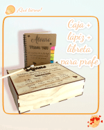 CAJA PROFE MÁS BOLIGRAFO QUE TIERNO CANARIAS LAS PALMAS PEROSNALIZADO MADERA BONITO