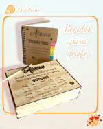 CAJA PROFE MÁS BOLIGRAFO QUE TIERNO CANARIAS LAS PALMAS PEROSNALIZADO MADERA BONITO