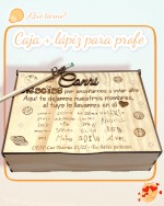 CAJA PROFE MÁS BOLIGRAFO QUE TIERNO CANARIAS LAS PALMAS PEROSNALIZADO MADERA BONITO