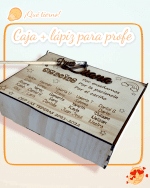 CAJA PROFE MÁS BOLIGRAFO QUE TIERNO CANARIAS LAS PALMAS PEROSNALIZADO MADERA BONITO
