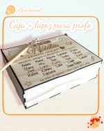 CAJA PROFE MÁS BOLIGRAFO QUE TIERNO CANARIAS LAS PALMAS PEROSNALIZADO MADERA BONITO