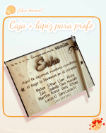 CAJA PROFE MÁS BOLIGRAFO QUE TIERNO CANARIAS LAS PALMAS PEROSNALIZADO MADERA BONITO