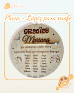 PLACA CIRCULO PROFE REGALO CANARIAS LAS PALMAS QUE TIERNO