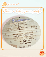 PLACA CIRCULO PROFE REGALO CANARIAS LAS PALMAS QUE TIERNO