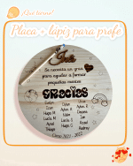 PLACA CIRCULO PROFE REGALO CANARIAS LAS PALMAS QUE TIERNO