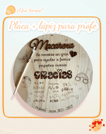 PLACA CIRCULO PROFE REGALO CANARIAS LAS PALMAS QUE TIERNO