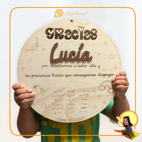 QUE TIERNO - LAS PALMAS CIRCULO PROFE CANARIAS MADERA RECUERDO