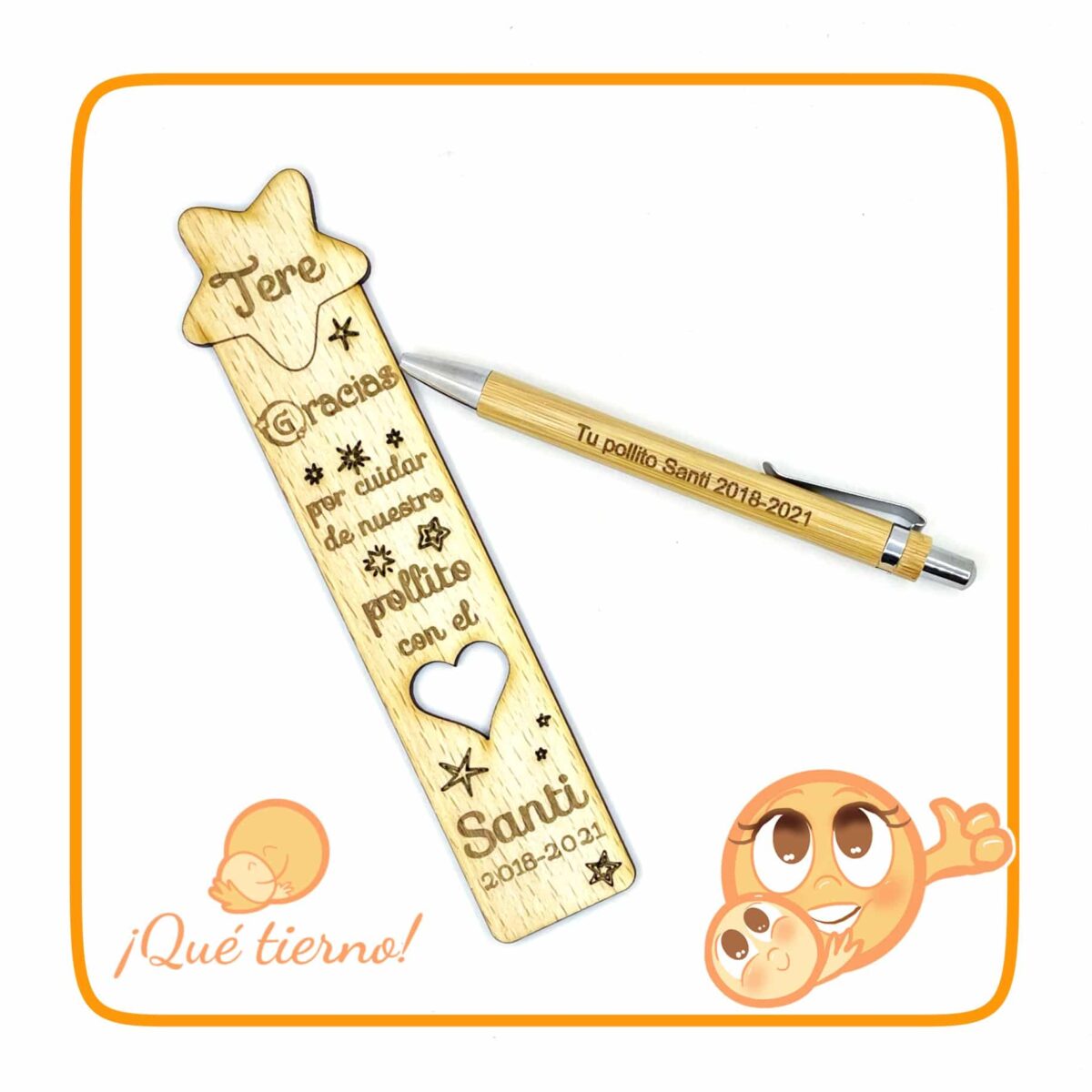 Bolígrafo de bambú ecológico personalizado - Imagen 3