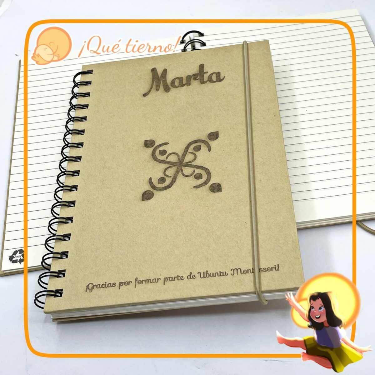 Libreta tapa dura de papel reciclado