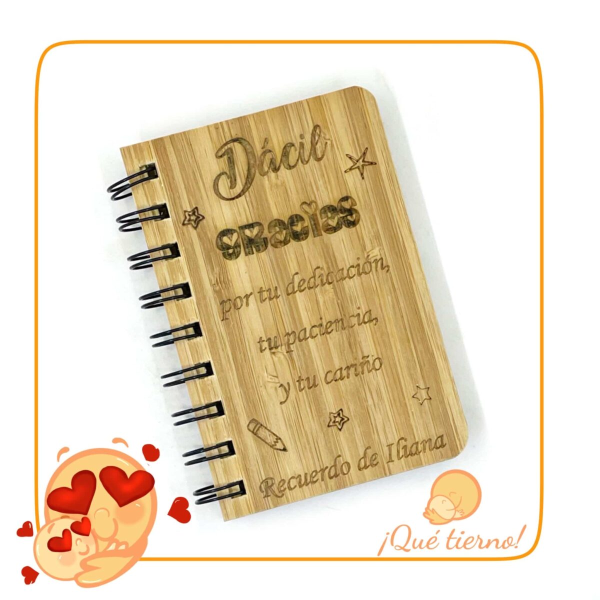 Libreta tapa rígida de bambú pequeña