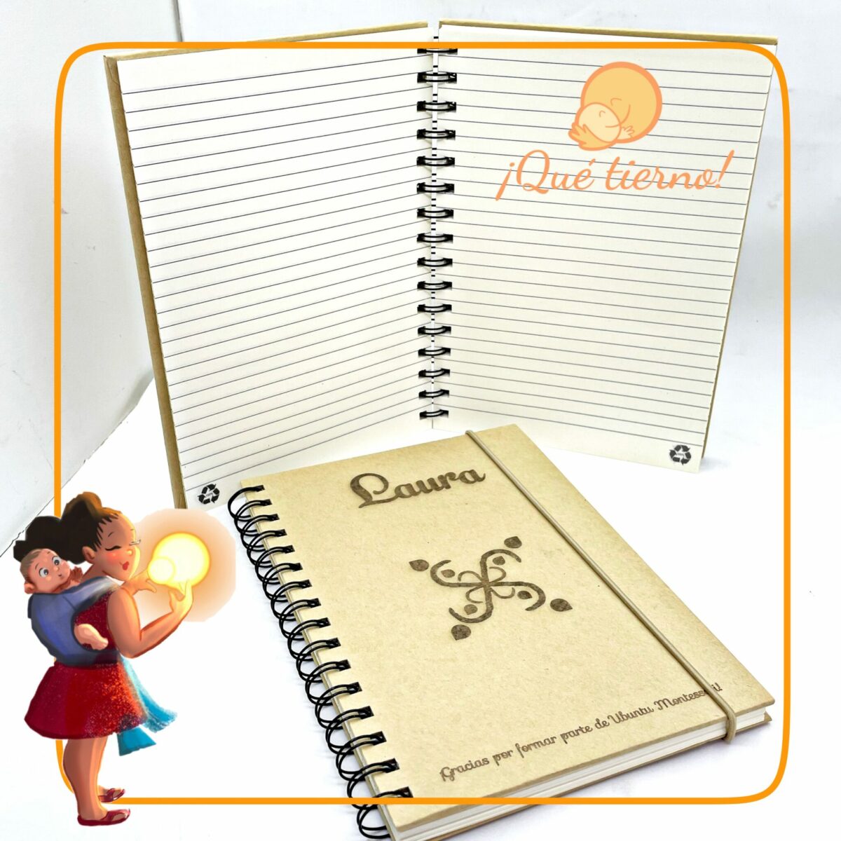 Libreta tapa dura de papel reciclado