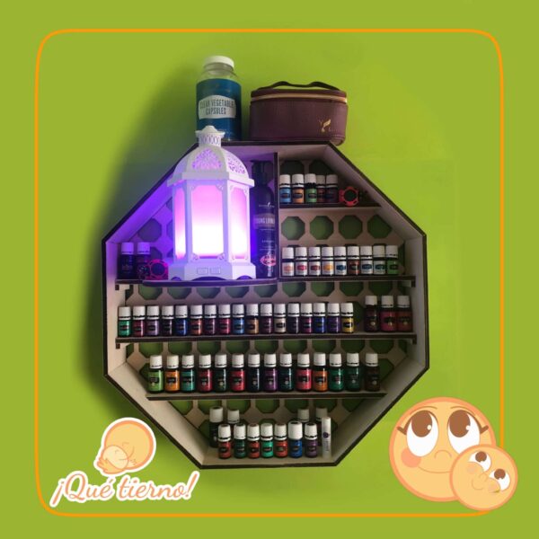 expositor para aceites esenciales de pared