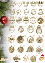 Bolas Navideñas de Madera y metacrilato - Imagen 2