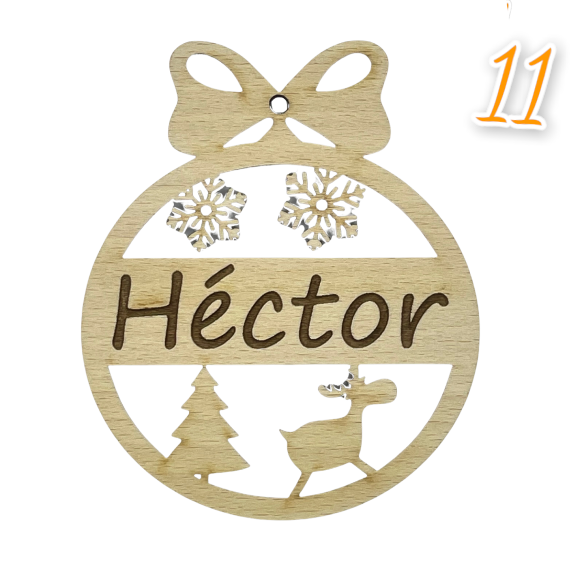 Bolas Navideñas de Madera y metacrilato - Imagen 13