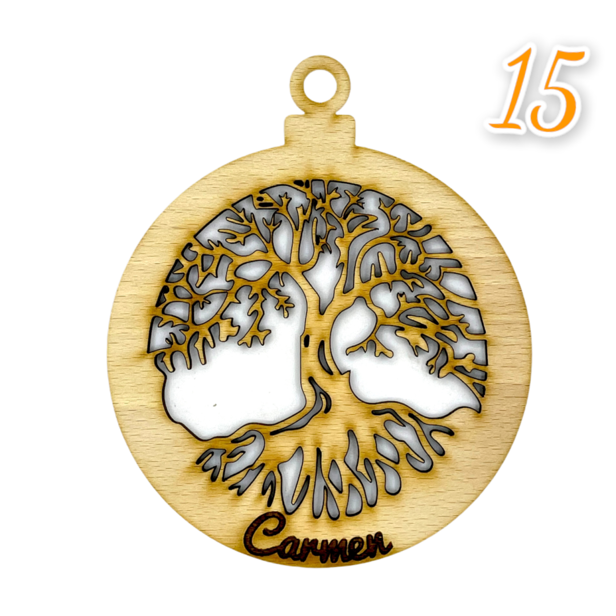 Bolas Navideñas de Madera y metacrilato - Imagen 17