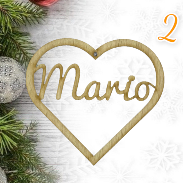 QUE TIERNO - BOLAS MADERA NAVIDAD PERSONALIZADO BOLA NOMBRE CANARIAS LAS PALMAS