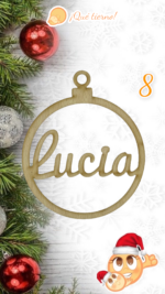 QUE TIERNO - BOLAS MADERA NAVIDAD PERSONALIZADO BOLA NOMBRE CANARIAS LAS PALMAS