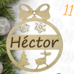 QUE TIERNO - BOLAS MADERA NAVIDAD PERSONALIZADO BOLA NOMBRE CANARIAS LAS PALMAS