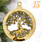 QUE TIERNO - BOLAS MADERA NAVIDAD PERSONALIZADO BOLA NOMBRE CANARIAS LAS PALMAS