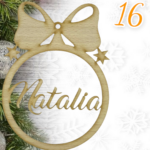 QUE TIERNO - BOLAS MADERA NAVIDAD PERSONALIZADO BOLA NOMBRE CANARIAS LAS PALMAS