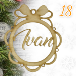 QUE TIERNO - BOLAS MADERA NAVIDAD PERSONALIZADO BOLA NOMBRE CANARIAS LAS PALMAS