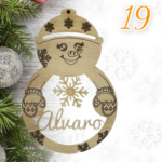 QUE TIERNO - BOLAS MADERA NAVIDAD PERSONALIZADO BOLA NOMBRE CANARIAS LAS PALMAS