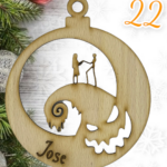 QUE TIERNO - BOLAS MADERA NAVIDAD PERSONALIZADO BOLA NOMBRE CANARIAS LAS PALMAS